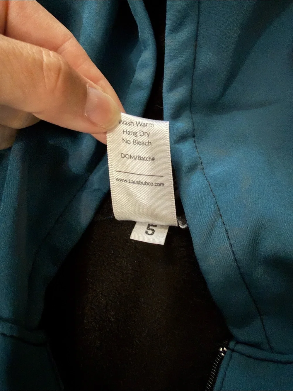 Lausbub Co. teal and black color-blocked kids jacket